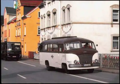 Ansichtskarte  Verkehr KFZ Bus IFA H 3 B (Maikäfer) Oelsnitz Erzgebirge 2010