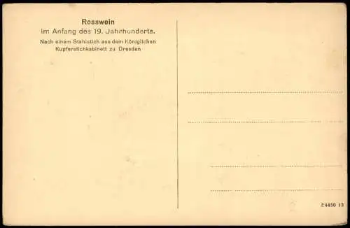 Ansichtskarte Roßwein Blick auf die Stadt - Kupferstich 1800/1922