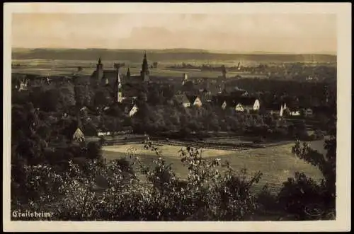 Ansichtskarte Crailsheim Blick über die Stadt - Fotokarte 1942