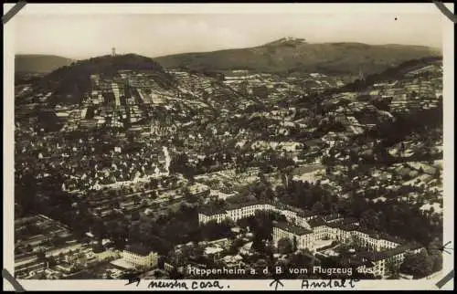 Ansichtskarte Heppenheim an der Bergstraße Luftbild Fliegeraufnahme 1930