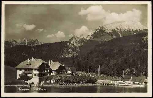 Schönau am Königssee Königssee Schifflände Fahrgastschiff 1951