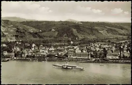 Ansichtskarte Unkel Blick auf die Stadt - Rheindampfer 1962