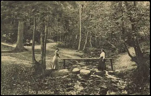 Ansichtskarte Buckow (Märkische Schweiz) Am Poetensteg - Frauen 1907