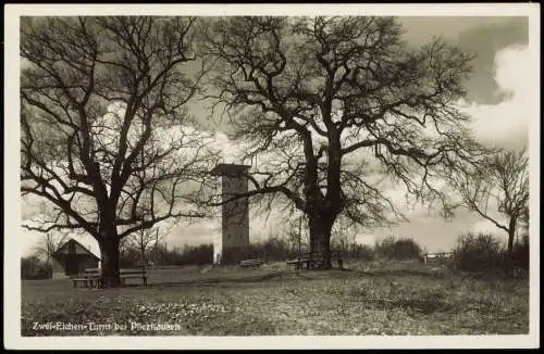 Ansichtskarte Pliezhausen Zwei-Eichen-Turm 1932