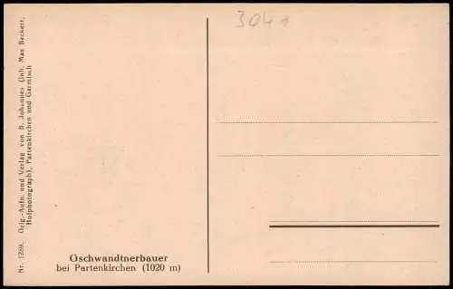 Garmisch-Partenkirchen Umland-Ansicht Gschwandtnerbauer bei Partenkirchen 1910