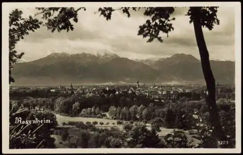 Ansichtskarte Rosenheim Panorama-Ansichten, Fernansicht 1936