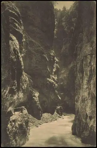 Ansichtskarte Garmisch-Partenkirchen Partnachklamm bei Partenkirchen 1921