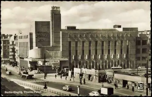 Ansichtskarte Steglitz-Berlin Straßenpartie Titania Palast 1958