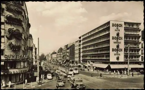 Ansichtskarte Köln Hohenzollernring Straßenbahn Leuchtreklame 1961