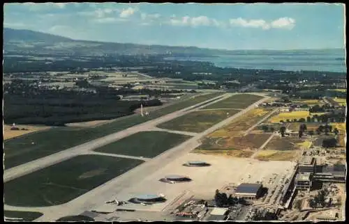Ansichtskarte Genf Genève Luftbild Flughafen Cointrin Airport 1978