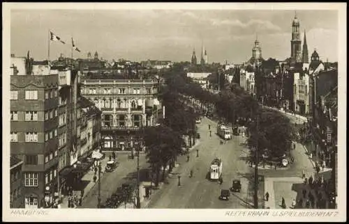 Ansichtskarte St. Pauli-Hamburg Reeperbahn Spielbudenplatz 1928