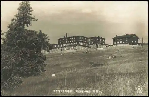 Spindlermühle Špindlerův Mlýn Peterbaude Petrova  Fotokarte 1934  Riesengebirge