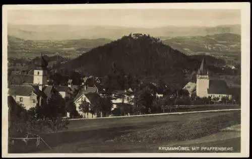 Postcard Krummhübel Karpacz mit Pfaffenberg Riesengebirge 1930