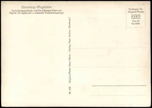 Ansichtskarte Fuhlsbüttel-Hamburg Flughafen - Auto 1940