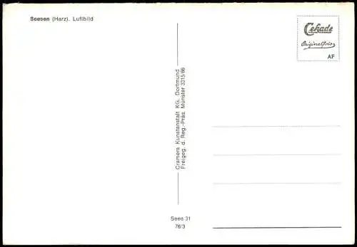 Ansichtskarte Seesen Luftbild Luftaufnahme Neubaugebiet Harz 1976