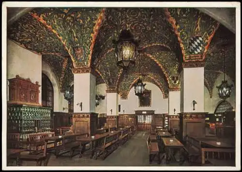 Ansichtskarte München Parterre Räume Hofbräuhaus 1940