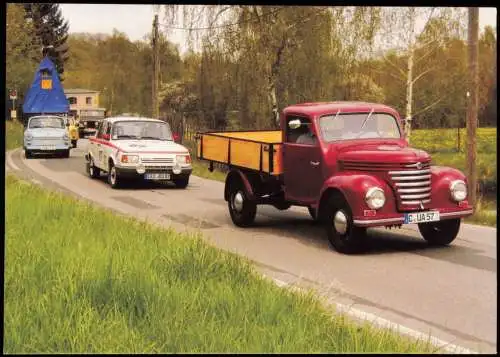 Trabant 601 mit Müller-Autodachzelt, Wartburg 1.3 Köthensdorf 2012