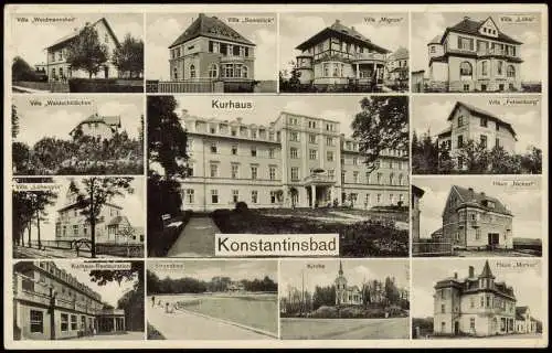 Konstantinsbad Konstantinovy Lázně MB: diverse Villen und Kurhaus 1928