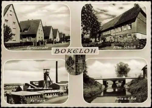Ansichtskarte Bokeloh-Wunstorf 4 Bild Gartenstraße Kaliwerk 1962