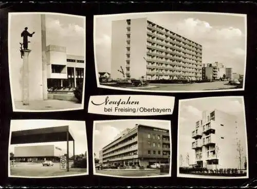 Ansichtskarte Neufahrn b.Freising 5 Bild Hochhäuser Neubauten Fotokarte 1973