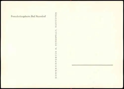 Ansichtskarte Bad Nenndorf Posterholungsheim Aufenthaltszimmer 1958