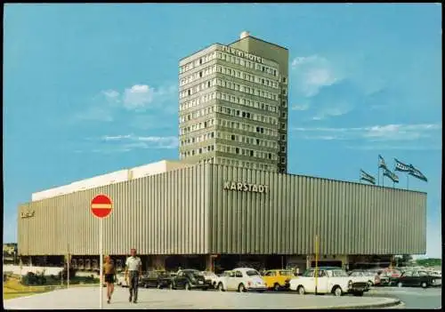 Ansichtskarte Solingen KARSTADT am Graf-Wilhelm-Platz VW Käfer 1972