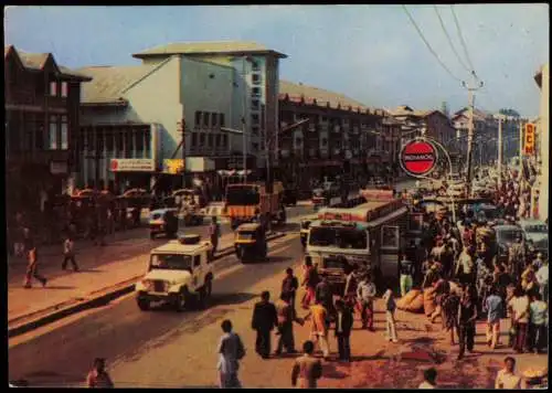 Postcard Srinagar Kashmir سِری نَگَر Badshah Chowk 1968  INDIA Indien