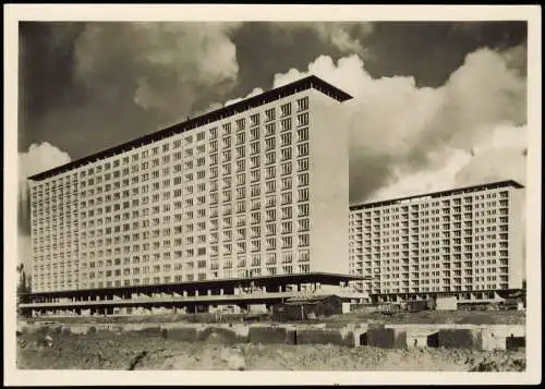 Ansichtskarte Rotherbaum-Hamburg Wohn-Hochhäuser am Grindel Fotokarte 1950