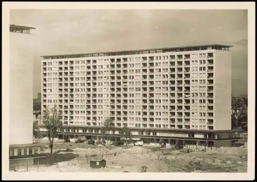 Ansichtskarte Rotherbaum-Hamburg Nur-Wohnhochhaus Grindel Grindelberg 1950