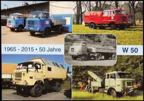 Ansichtskarte  MB KFZ LKW Lastkraftwagen 50 Jahre W 50 2015