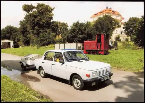 Verkehr KFZ Auto Wartburg 353 W mit Pkw-Anhänger HP 400 Schlanstedt 2014