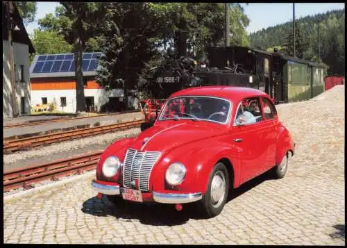 Verkehr KFZ Auto IFA F 9 (EMW 309/1) Limousine Bahnhof Schmalzgrube 2014