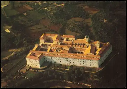 Montecassino Abtei Montecassino vom Flugzeug aus, Veduta aerea Air view 1980