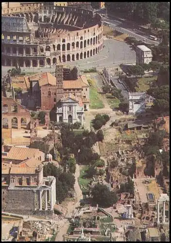 Cartoline Rom Roma Foro Romano Forum Romanum (Luftaufnahme) 1980