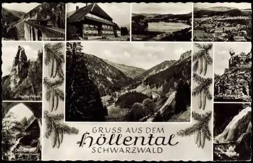 Hirschsprung-Breitnau Höllental Schwarzwald (Mehrbildkarte div. Ansichten) 1955