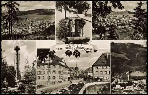 .Baden-Württemberg Schwarzwald (Mittelgebirge) Mehrbildkarte von Neustadt 1960