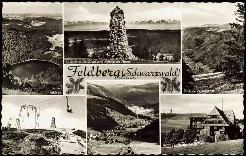 Feldberg (Schwarzwald) Mehrbildkarte Ansichten Feldberg (1500m) Schwarzwald 1962