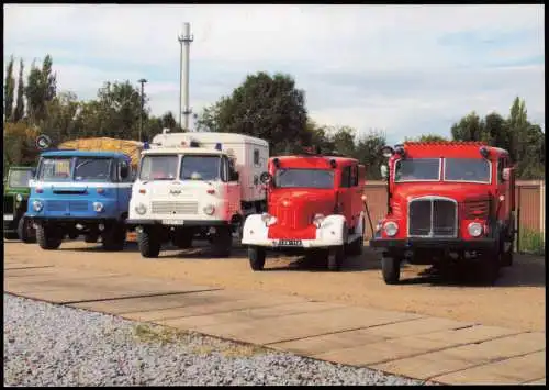 Ansichtskarte  KFZ LKW Lastkraftwagen Robur Traktor RS01 Aschersleben 2017