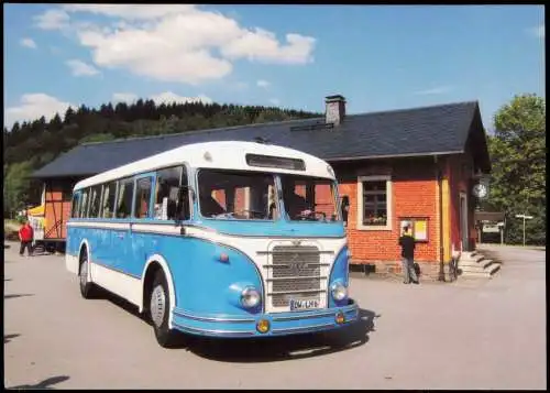 Ansichtskarte  Verkehr KFZ Bus IFA H 6 B/L Omnibus Bahnhof Steinbach 2012