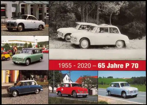 Ansichtskarte  Verkehr KFZ Auto 65 Jahre P 70 ua Pausa 2008