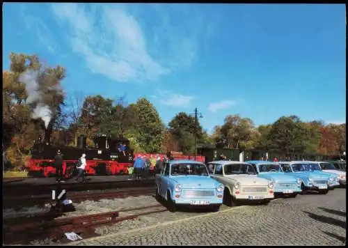 Verkehr KFZ: Auto Trabant 601 verschiedener Baujahre Bahnhof Steinbach 2020