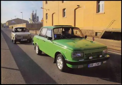 Verkehr KFZ: Auto Wartburg 1.3 und Trabant 1.1 Alberthafen Dresden 2019