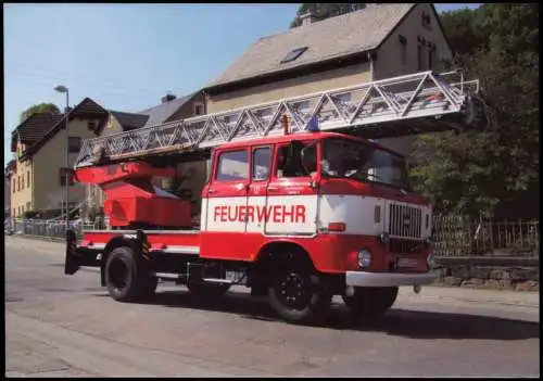 Ansichtskarte  Feuerwehr IFA W 50 L DL 30 Burkhardtsdorf 2009