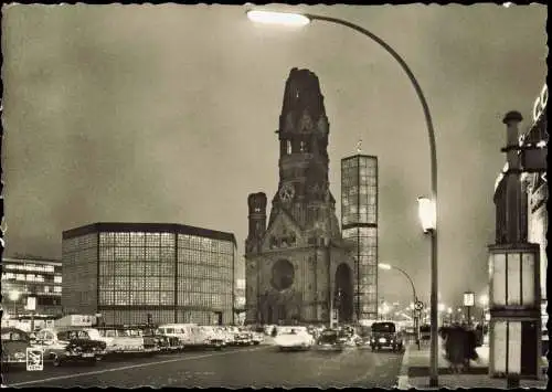 Ansichtskarte Charlottenburg-Berlin Kurfürstendamm bei Nacht 1965