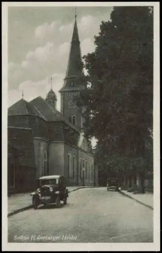 Ansichtskarte Soltau Straßenpartie Autos 1940