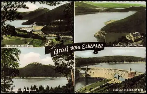 Ansichtskarte Waldeck (am Edersee) Edertalsperre 1959