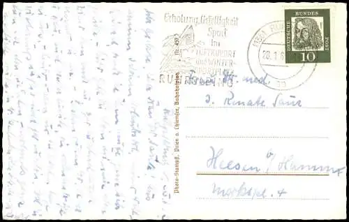 Ansichtskarte Ruhpolding Ruhpolding mit Sonntagshorn 1962