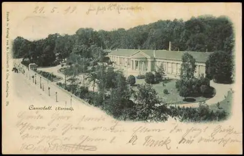 Ansichtskarte Cannstatt-Stuttgart Partie am Kursaal 1899