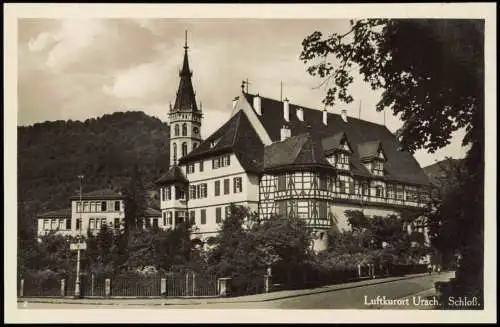 Ansichtskarte Bad Urach Partie am Schloß 1930