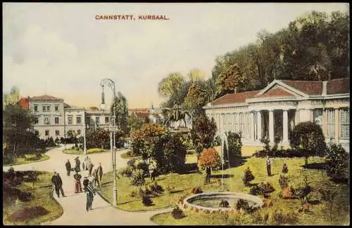 Ansichtskarte Cannstatt-Stuttgart Partie am Kursaal 1909